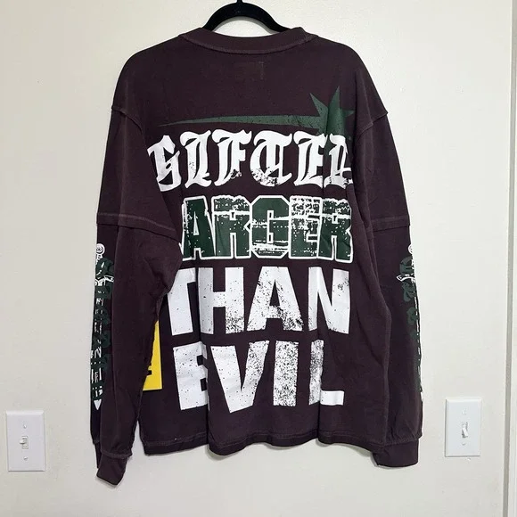 GFTD LARGER THAN EVIL LONG SLEEVE SHIRT Gifted L.A. Streetwear‎ Urban Skateboard - Picture 2 of 10